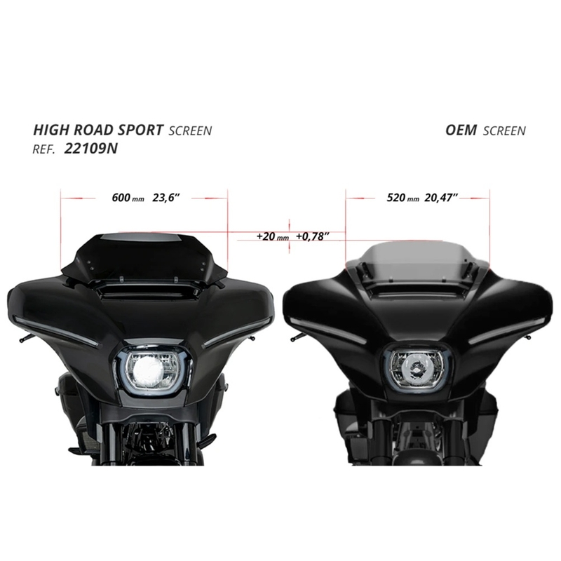 Windscreen PUIG HIGH-ROAD SPORT dark smoke