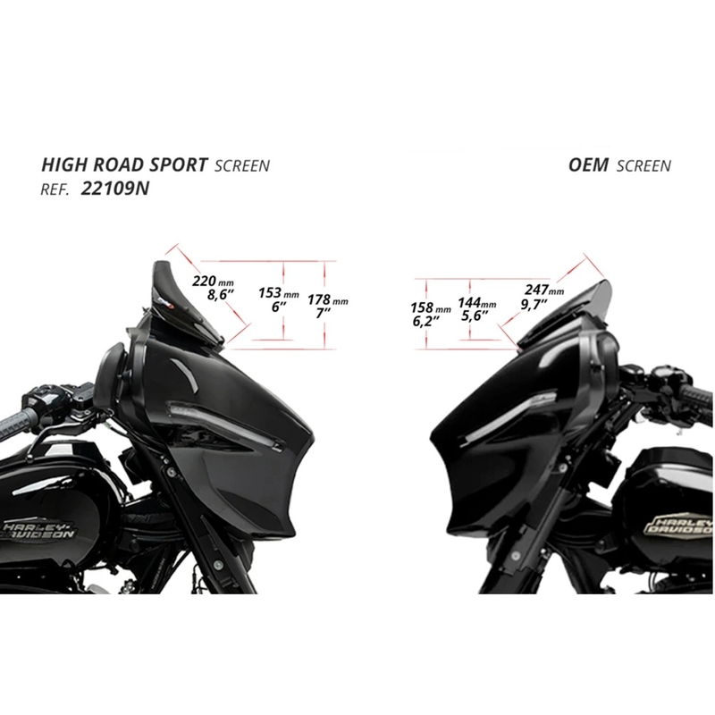 Windscreen PUIG HIGH-ROAD SPORT smoke