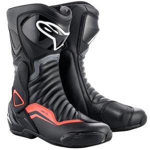 Alpinestars S-MX 6 motoros csizma fekete-szürke-fluo piros