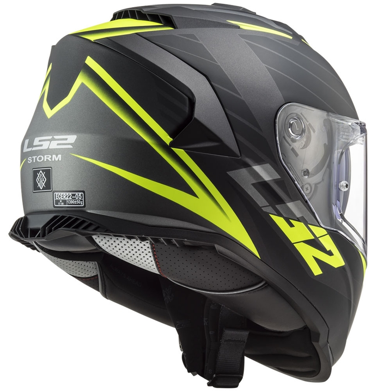 LS2 FF800 Storm II Nerve zárt bukósisak fekete-fluo sárga
