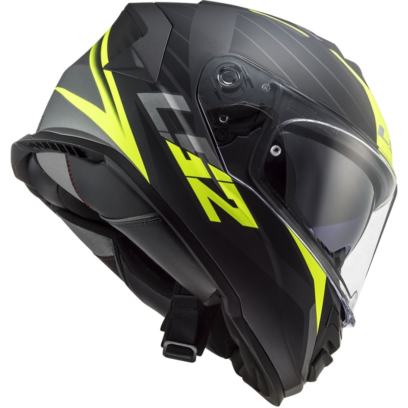 LS2 FF800 Storm II Nerve zárt bukósisak fekete-fluo sárga
