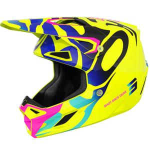 Shot Speed Ghost gyerek motokrossz bukósisak fényes fluo sárga
