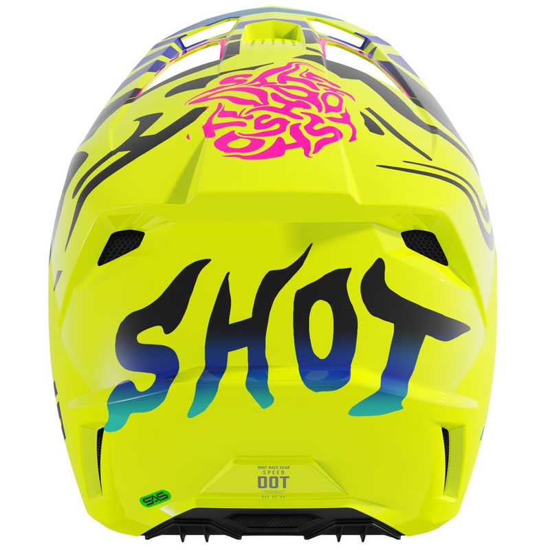 Shot Speed Ghost gyerek motokrossz bukósisak fényes fluo sárga