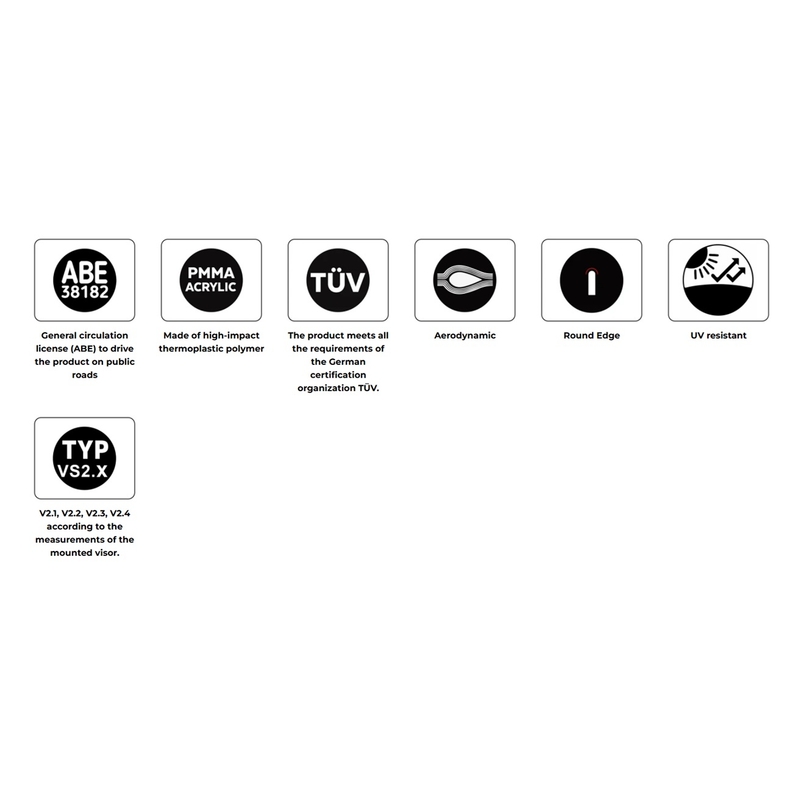 Windscreen PUIG TOURING WITH VISOR áttetsző