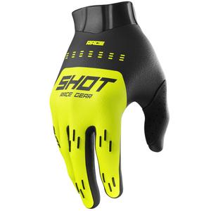 Dětské motokrosové rukavice Shot Race Evo fluo žluté