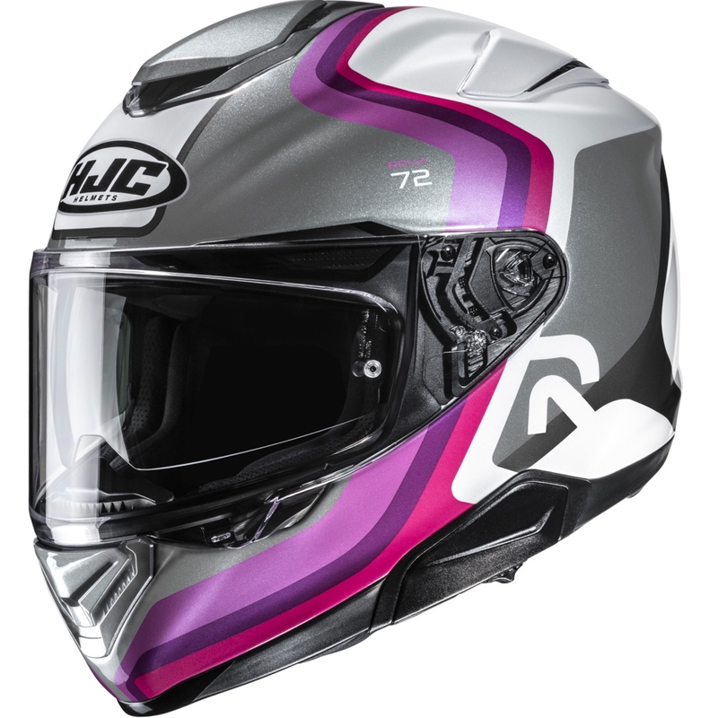 HJC RPHA 72 Ernem MC8 zárt motoros bukósisak szürke-rózsaszín-lila