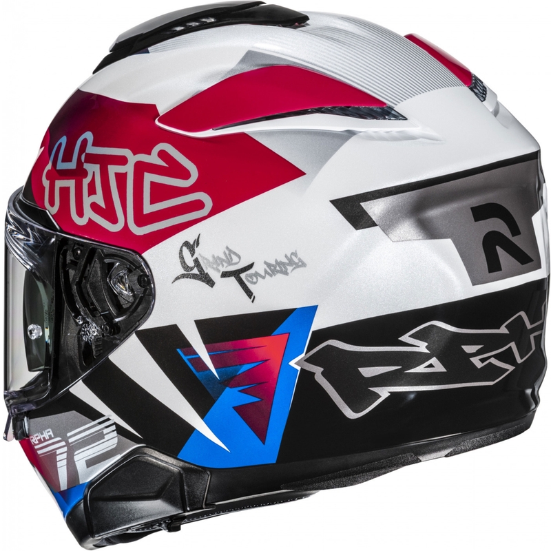 HJC RPHA 72 Goldy MC21 zárt motoros bukósisak fehér-piros-kék