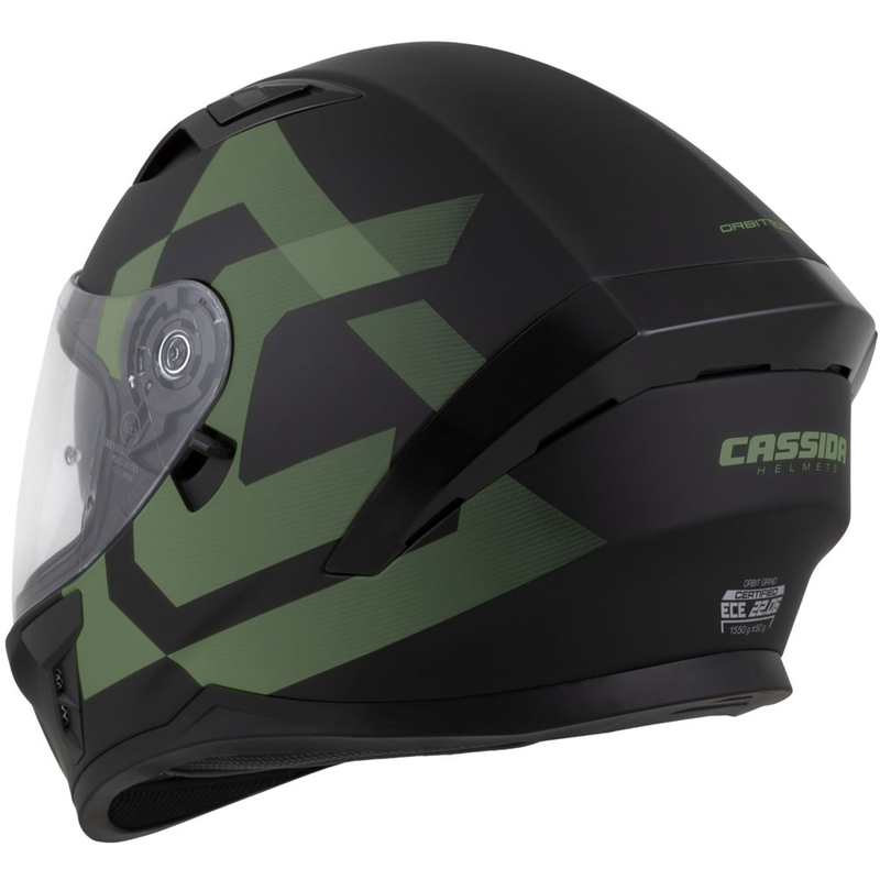 Cassida Orbit Grind zárt motoros bukósisak matt fekete-sötétzöld
