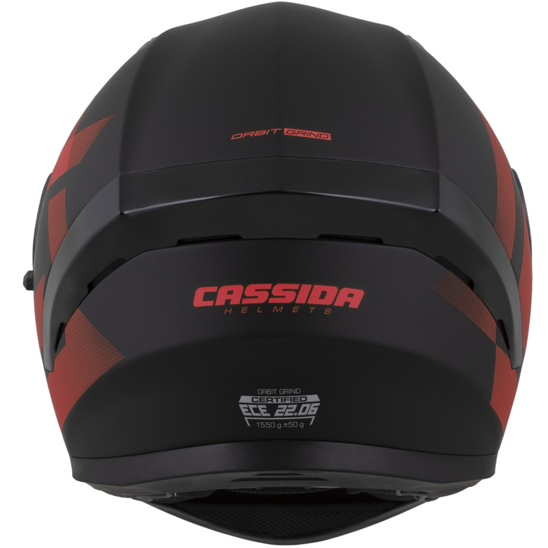 Cassida Orbit Grind zárt motoros bukósisak matt fekete-piros