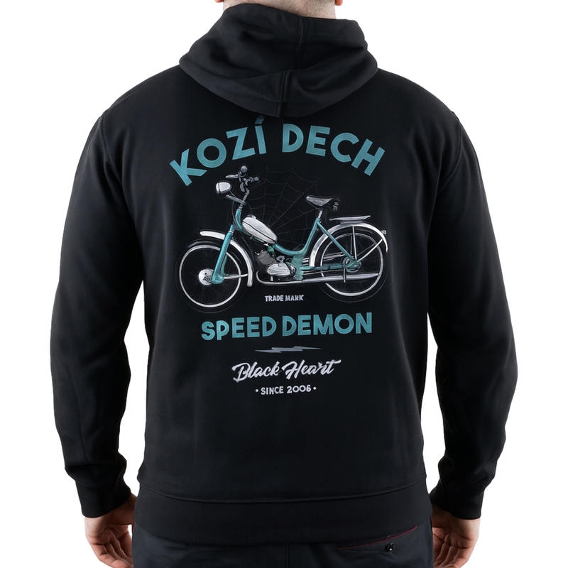 Black Heart Kozí dech kecske lehelet pulóver fekete