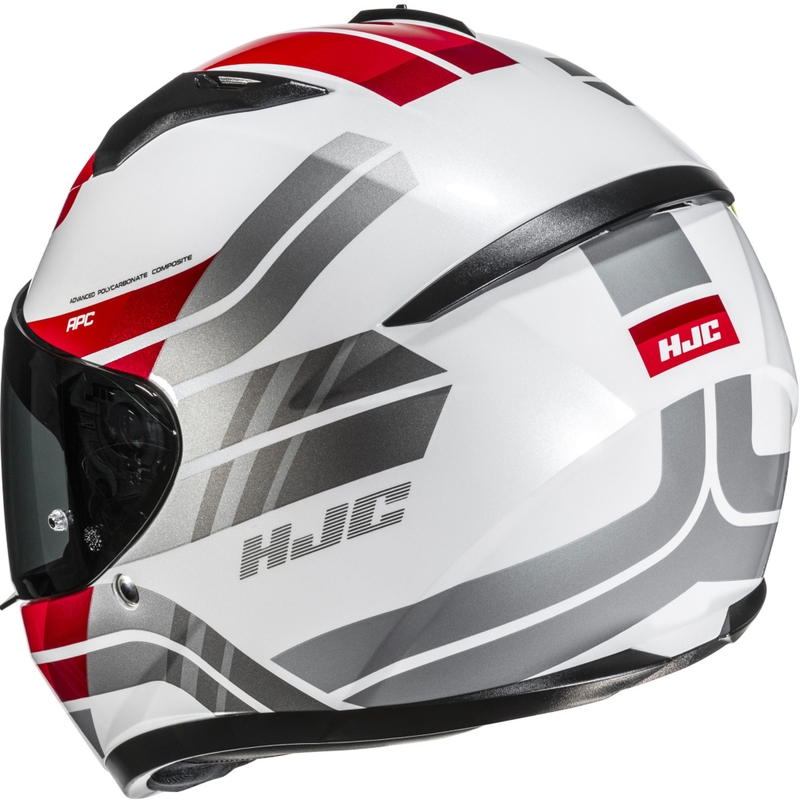 HJC C10 Hiper MC1 zárt motoros bukósisak fehér-szürke-piros