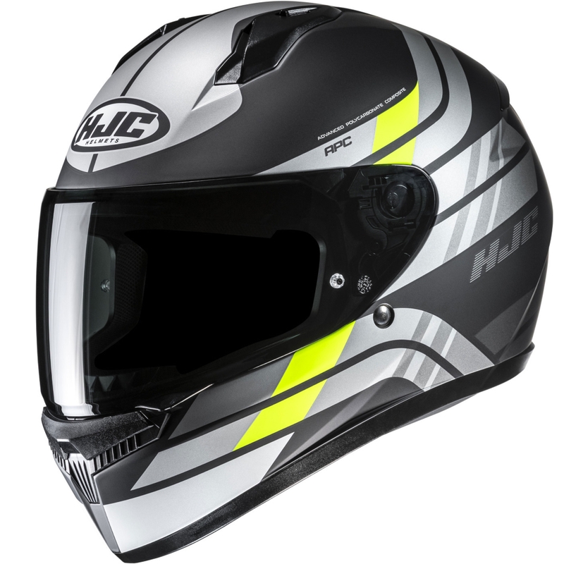 HJC C10 Hiper MC3HSF zárt motoros bukósisak fekete-ezüst-sárga