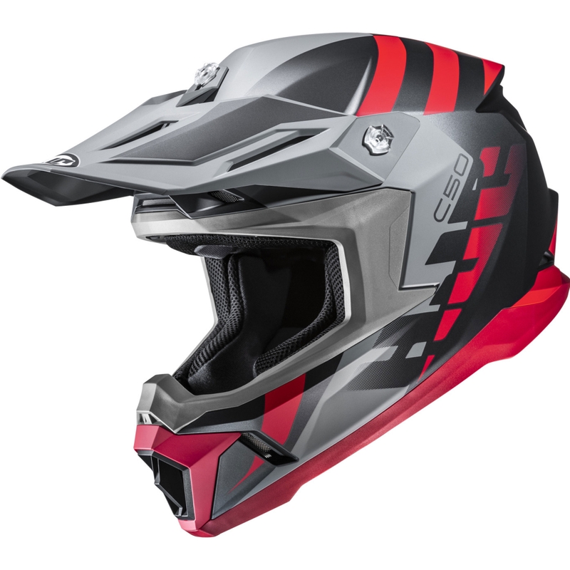 HJC C50 Mirage MC3H motokrossz bukósisak fekete-szürke-piros