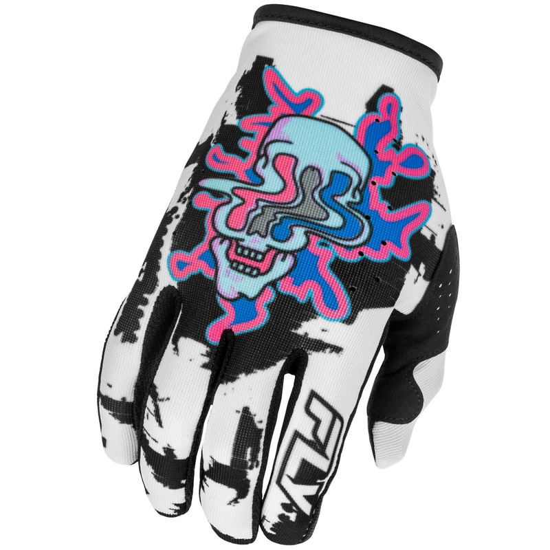 FLY Racing - USA Lite Warp motokrossz kesztyű fehér-kék-rózsaszín