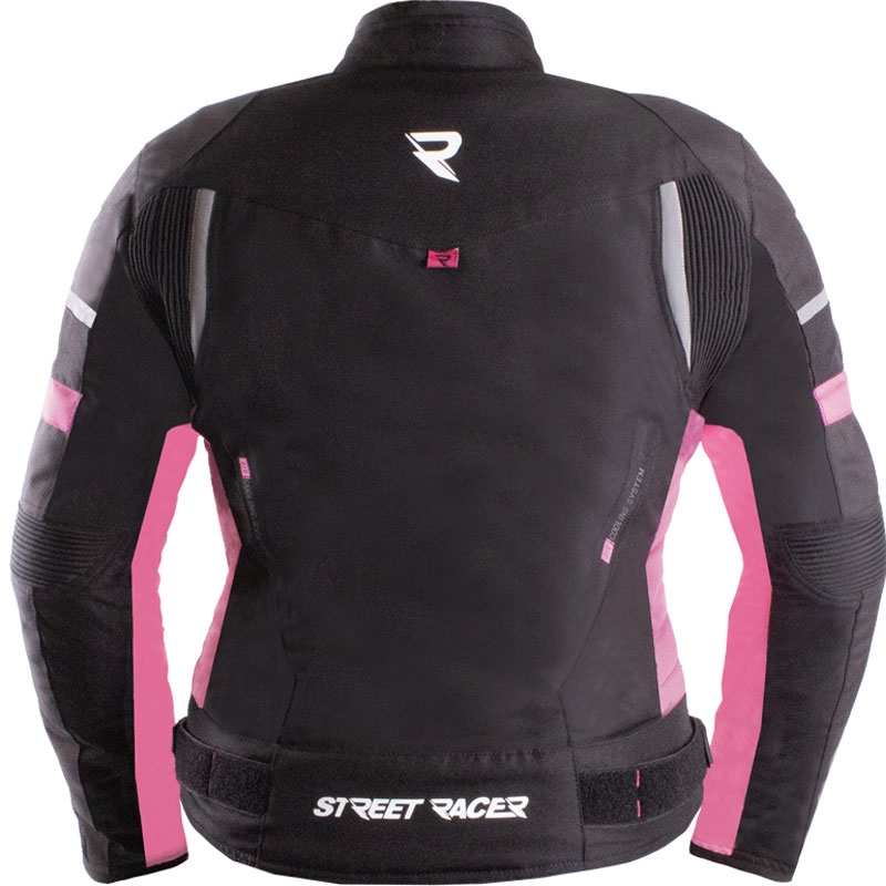 Street Racer Betty II női motoros kabát fekete-rózsaszín