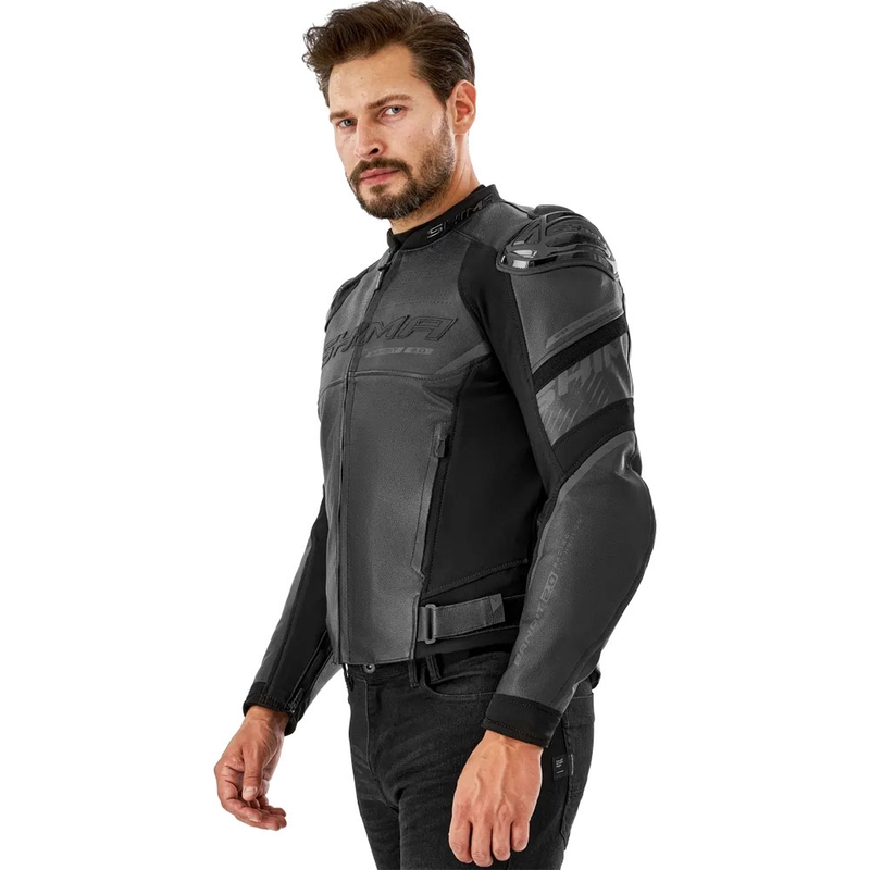 Shima Bandit 2.0 motoros bőrkabát fekete-fekete