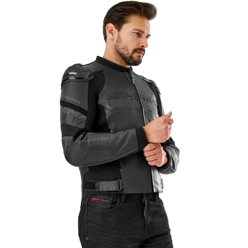 Shima Bandit 2.0 motoros bőrkabát fekete-fekete