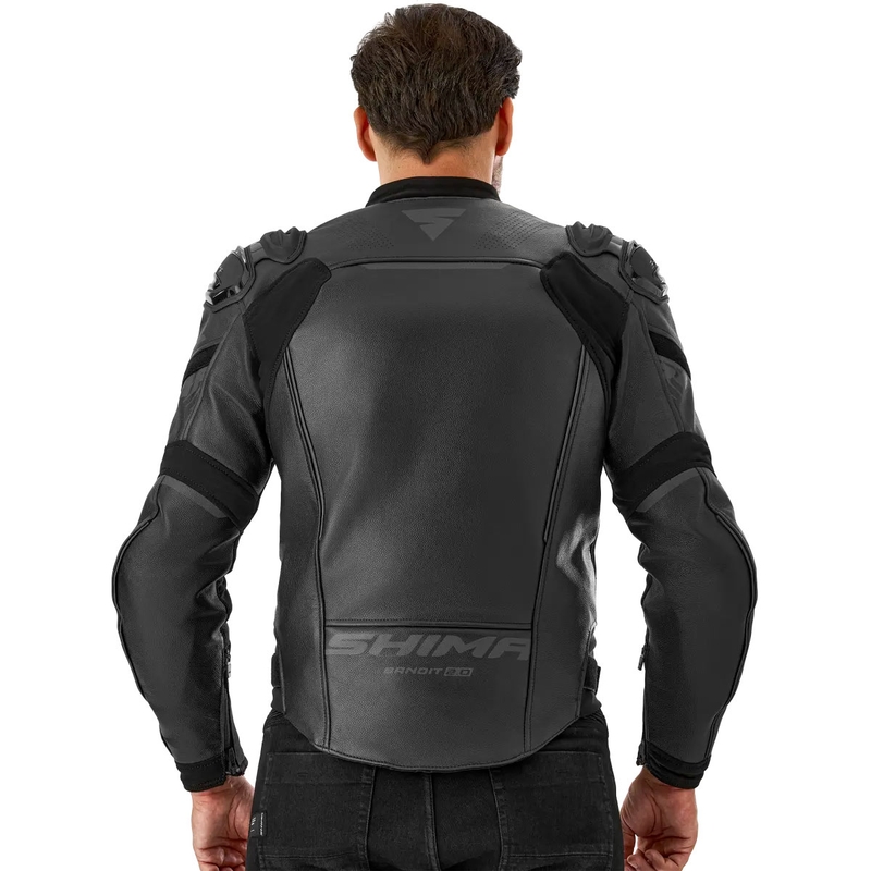 Shima Bandit 2.0 motoros bőrkabát fekete-fekete