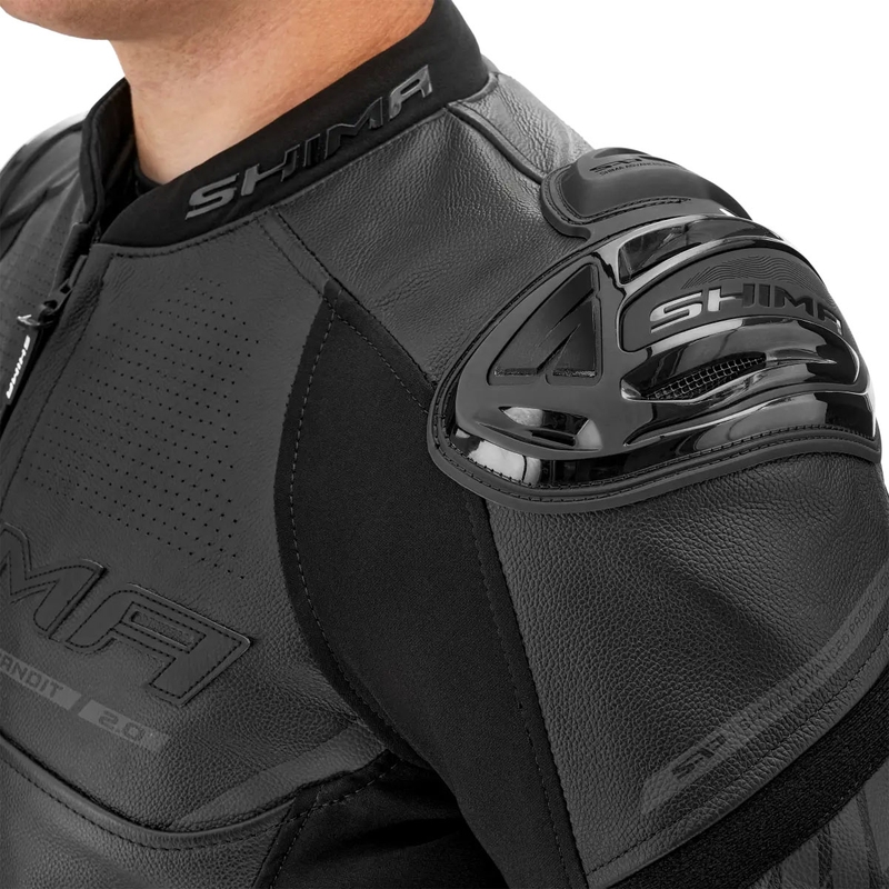 Shima Bandit 2.0 motoros bőrkabát fekete-fekete