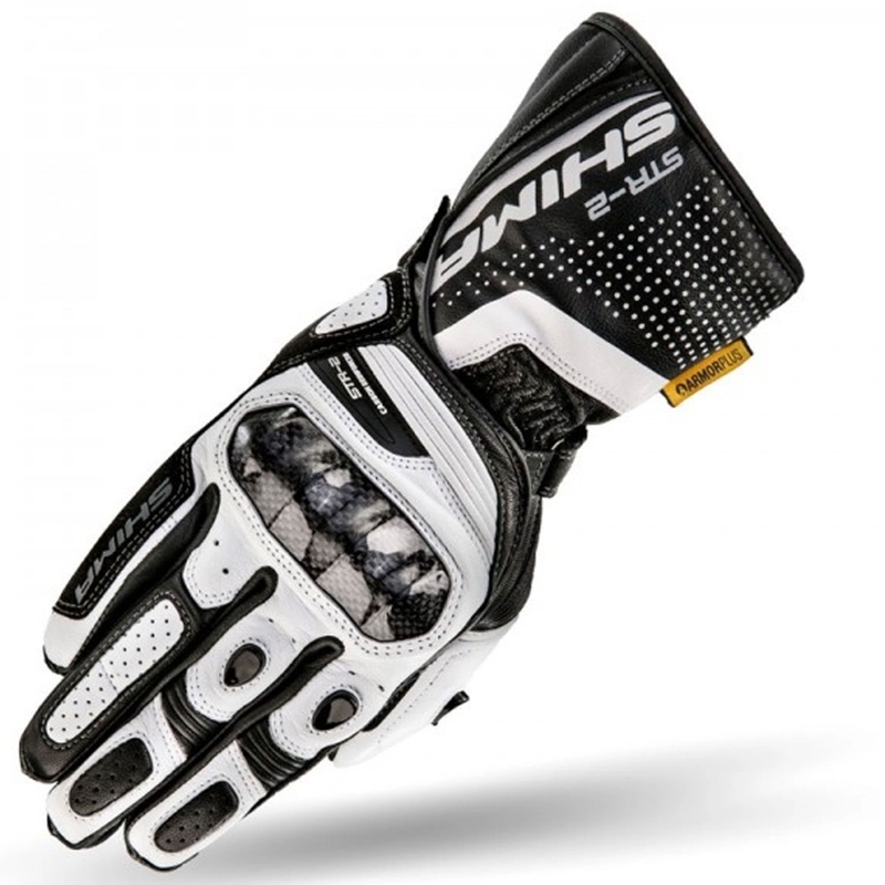 Shima STR-2 motoros kesztyű fehér-fekete