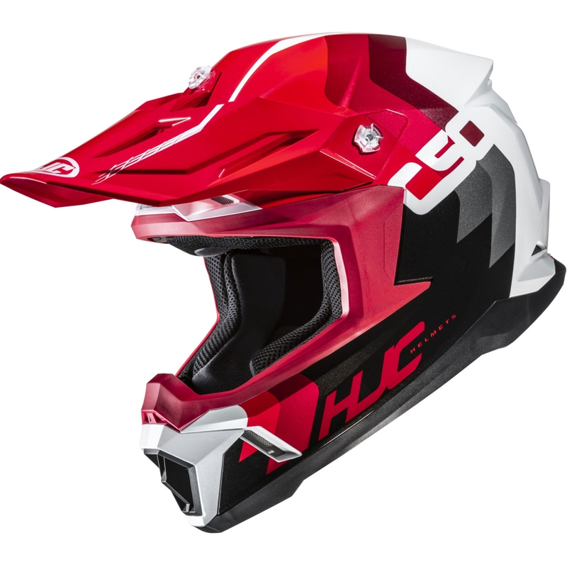 HJC C50 Primal MC1 motokrossz bukósisak fekete-piros-fehér
