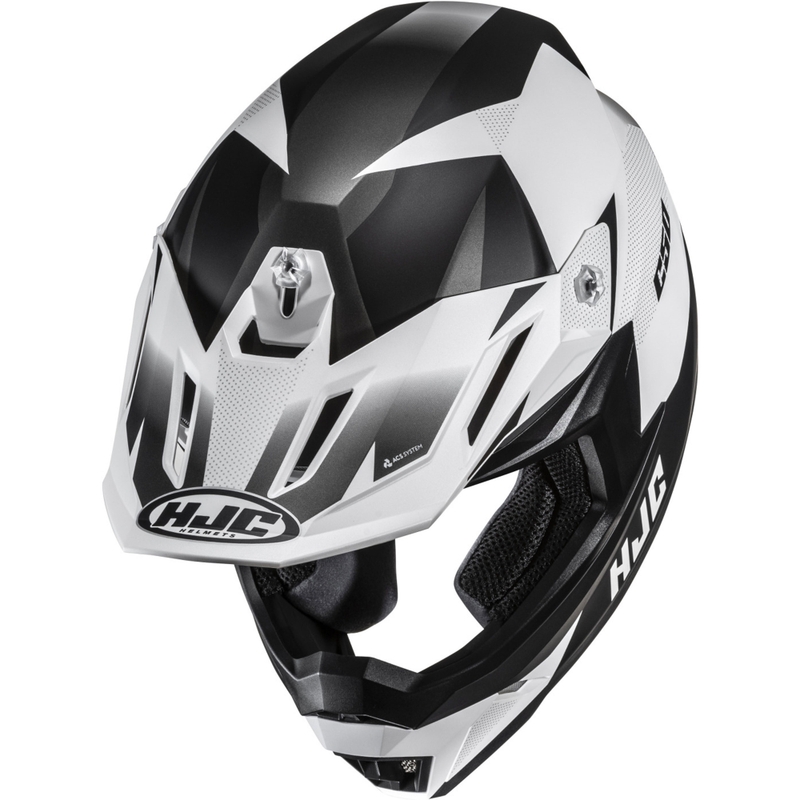 HJC C50 Slide MC10SF motokrossz bukósisak fekete-fehér