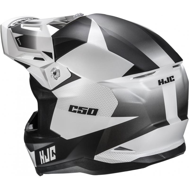 HJC C50 Slide MC10SF motokrossz bukósisak fekete-fehér
