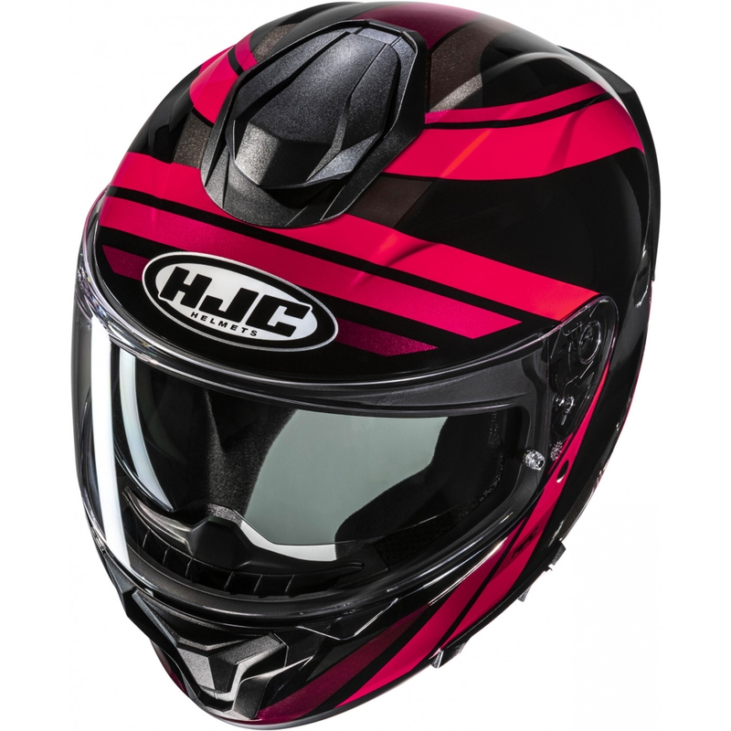 HJC C71 Faber MC1 zárt motoros bukósisak fekete-piros