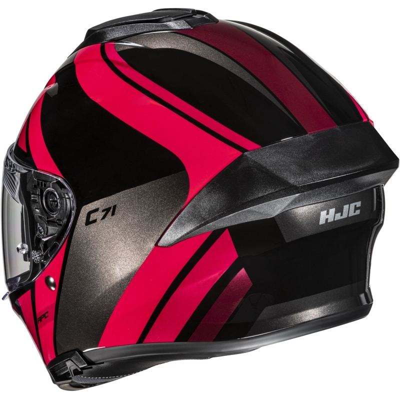 HJC C71 Faber MC1 zárt motoros bukósisak fekete-piros