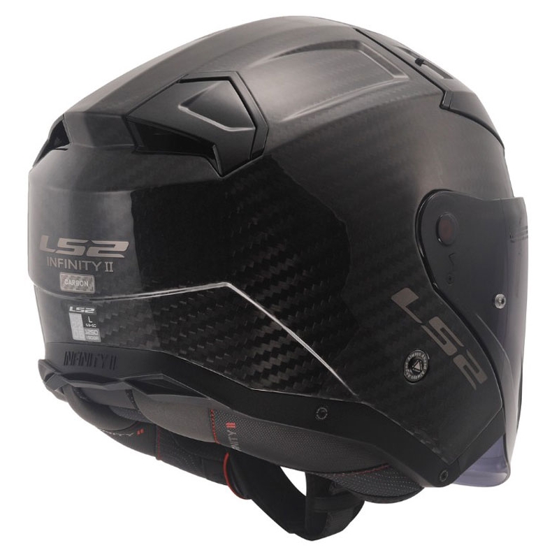 LS2 OF603 Infinity II Carbon-06 nyitott bukósisak fekete fényes