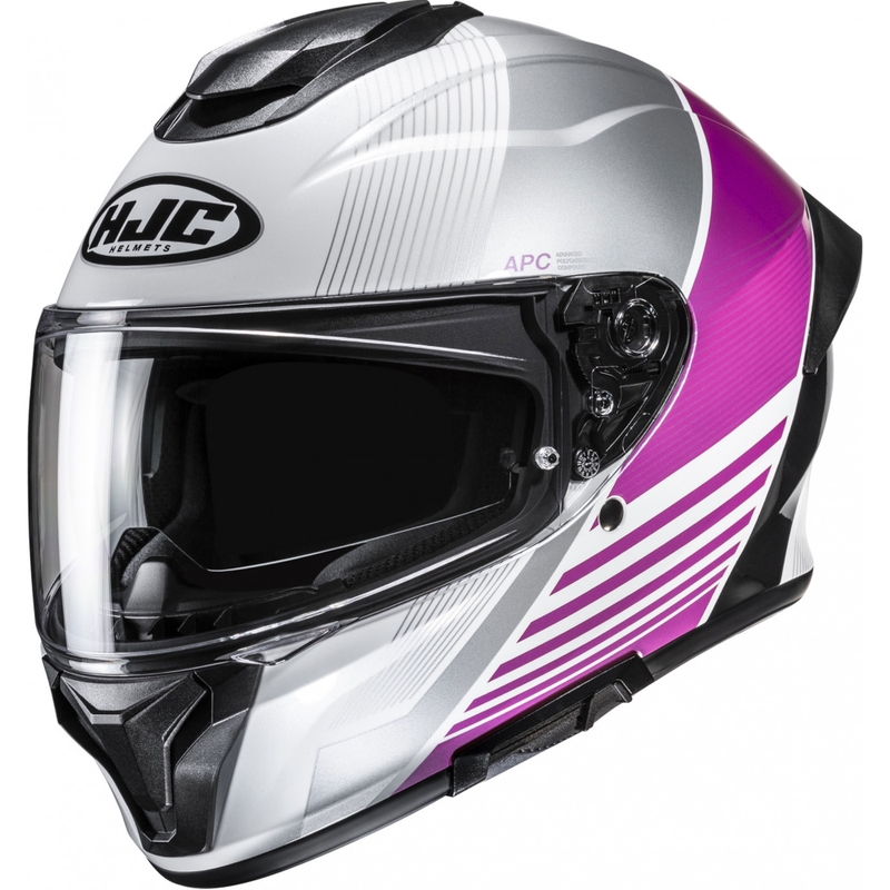 HJC C71 Morix MC8 zárt motoros bukósisak ezüst-rózsaszín
