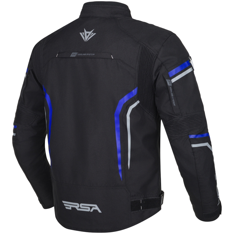 RSA Compact 2 motoros kabát fekete-szürke-kék