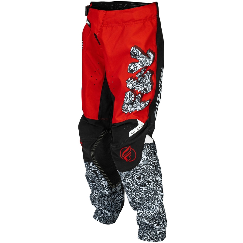 FLY Racing - USA Kinetic Mutant gyerek motokrossz nadrág piros-fehér-fekete