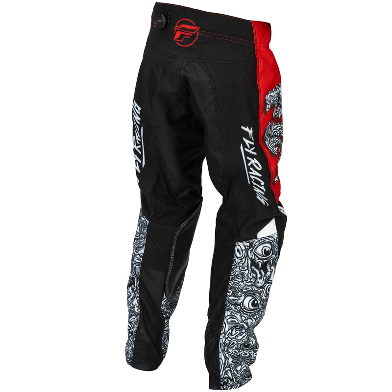 FLY Racing - USA Kinetic Mutant gyerek motokrossz nadrág piros-fehér-fekete