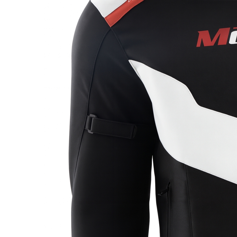 Motozem Team 2 női motoros kabát fekete-fehér