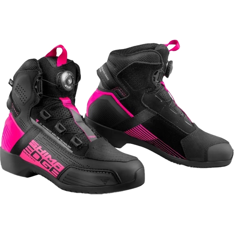 Shima Edge Vent női motoros cipő fekete-rózsaszín