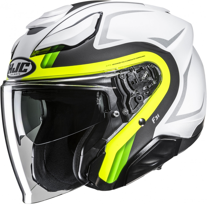 HJC F31 Bask MC3HSF nyitott bukósisak fehér-szürke-fluo sárga