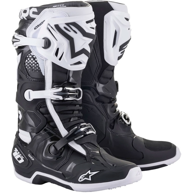 Alpinestars Tech 10 motoros csizma fekete-fehér