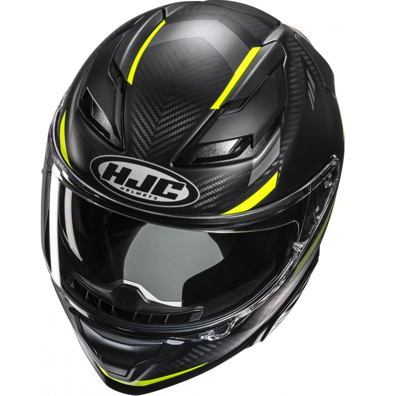 HJC F71 CARBON Esira MC3HSF zárt motoros bukósisak fekete-fluo sárga