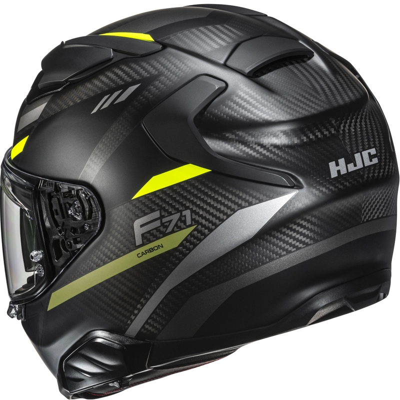 HJC F71 CARBON Esira MC3HSF zárt motoros bukósisak fekete-fluo sárga