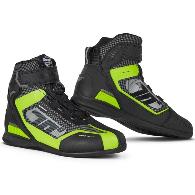 SEVENTY DEGREES SD-BR3 Veloce PRO motoros cipő fekete-fluo sárga