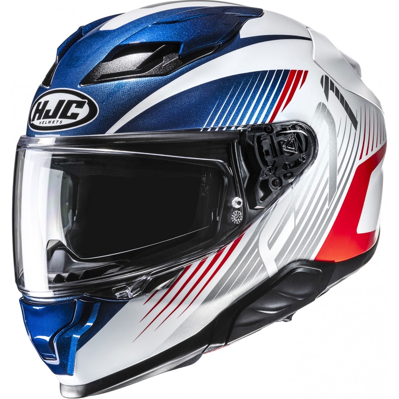 HJC F71 Catos MC21 zárt motoros bukósisak fehér-kék-piros