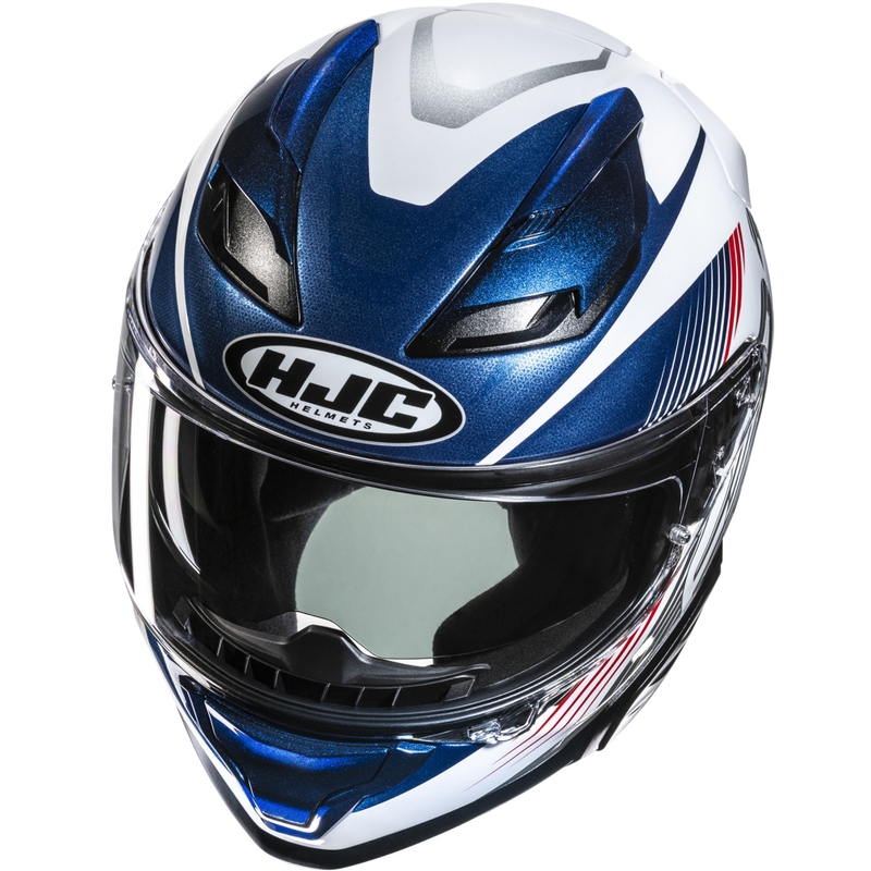 HJC F71 Catos MC21 zárt motoros bukósisak fehér-kék-piros
