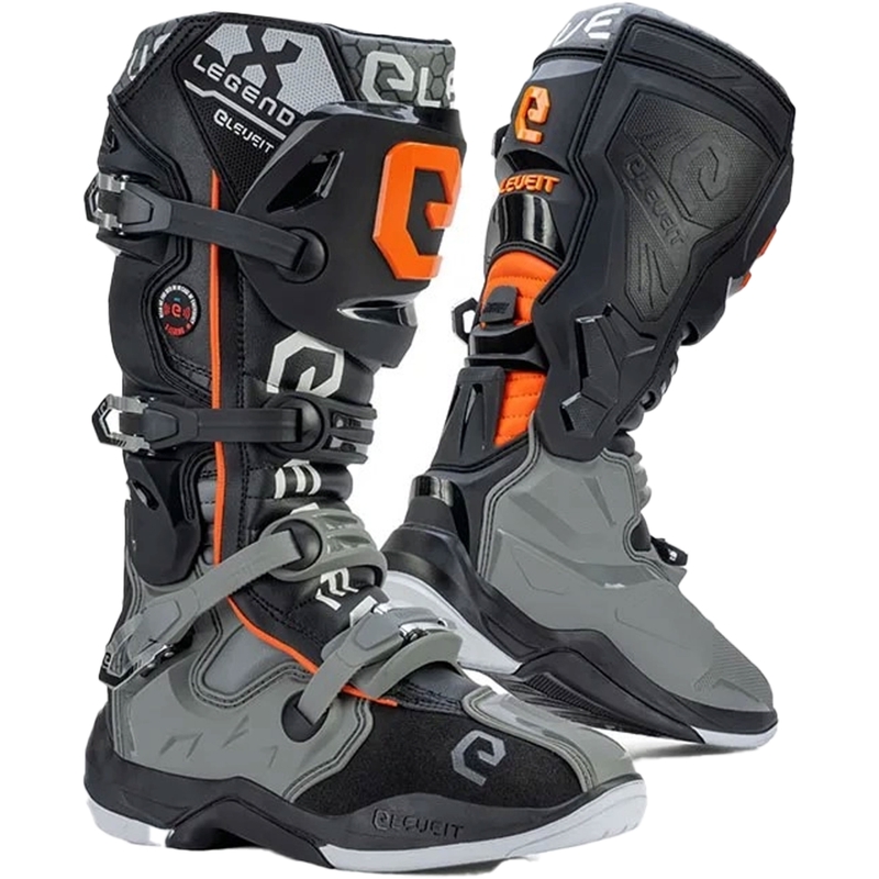 Eleveit X-Legend motoros csizma szürke-narancssárga