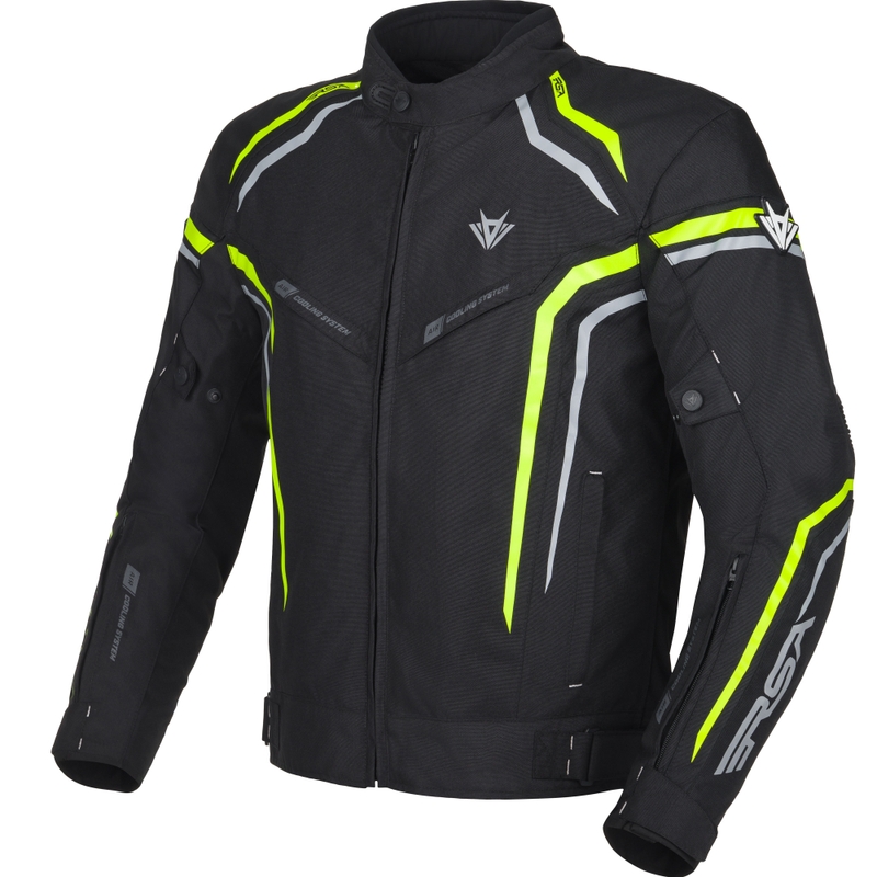 RSA Compact 2 motoros kabát fekete-szürke-fluo sárga