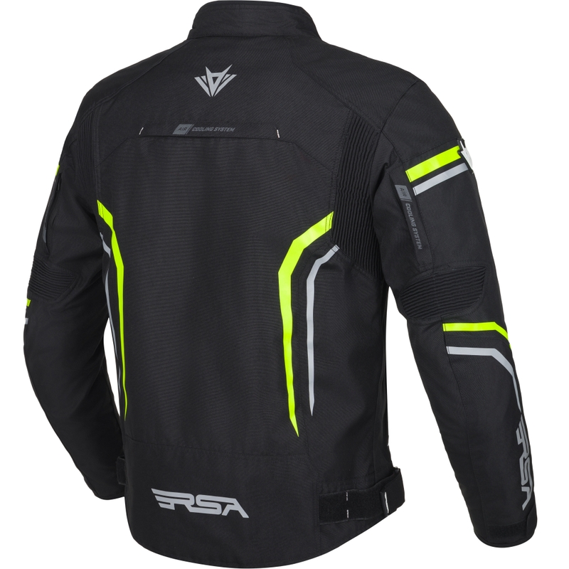 RSA Compact 2 motoros kabát fekete-szürke-fluo sárga