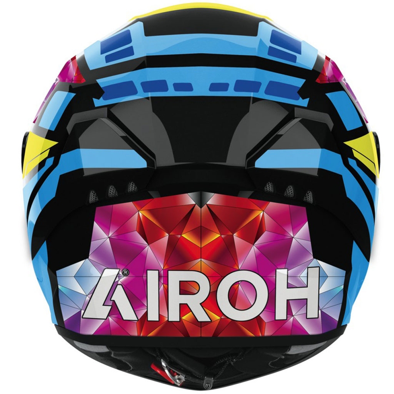 Airoh CONNOR Stellar zárt motoros bukósisak fényes sárga-kék-rózsaszín-fekete