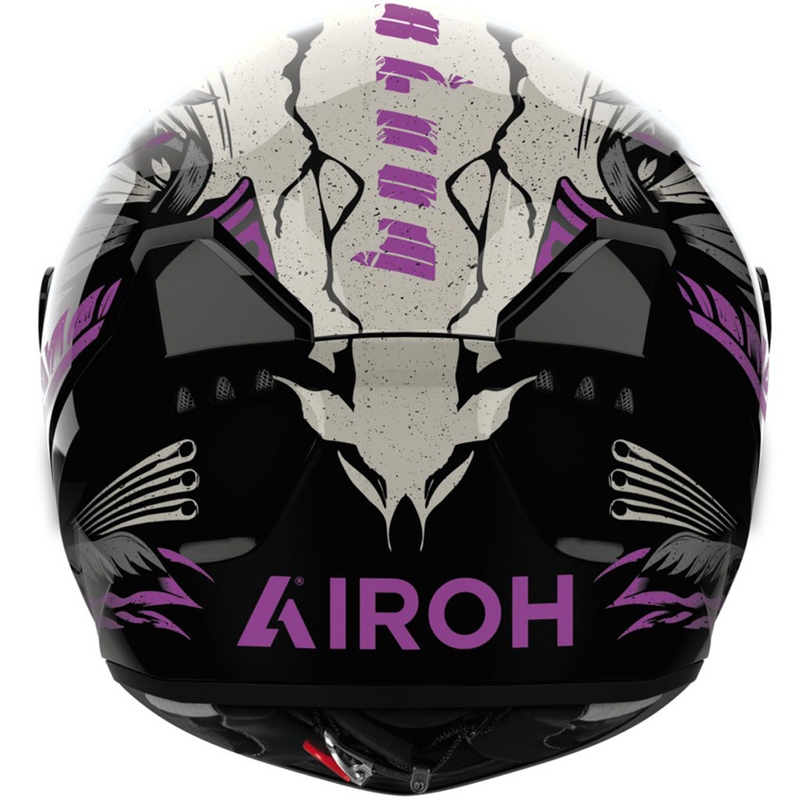 Airoh CONNOR Bloom zárt motoros bukósisak fényes fekete-szürke-lila
