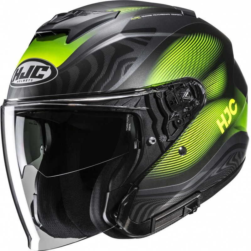 HJC i31 Depe MC3HSF nyitott motoros bukósisak fekete-fluo sárga