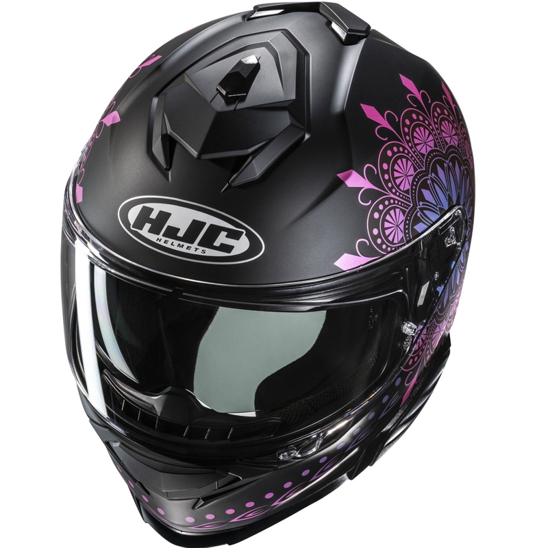 HJC i71 Niel MC28SF zárt motoros bukósisak fekte-rózsaszín